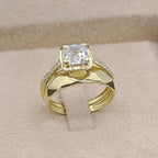 Bague Solitaire Or Jaune - Anneau Serti de Pierres – or 18 carats | Tariki