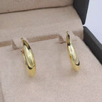 Boucles d'Oreilles Créoles Bombées Lisses Or Jaune – or 18 carats | Tariki