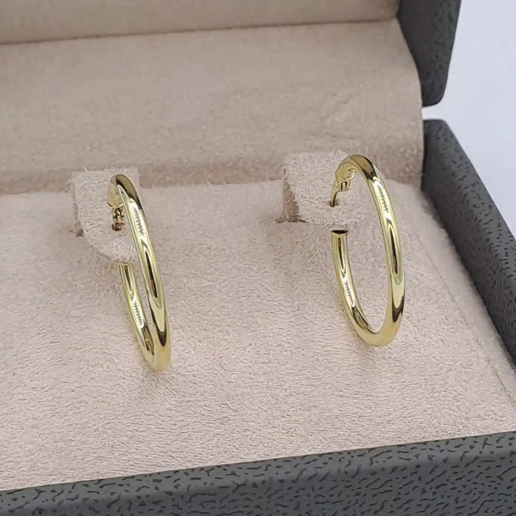 Boucles d'Oreilles Créoles Fines Or Jaune – or 18 carats | Tariki