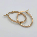 Boucles d'Oreilles Créoles Fines Or Rose – or 18 carats | Tariki