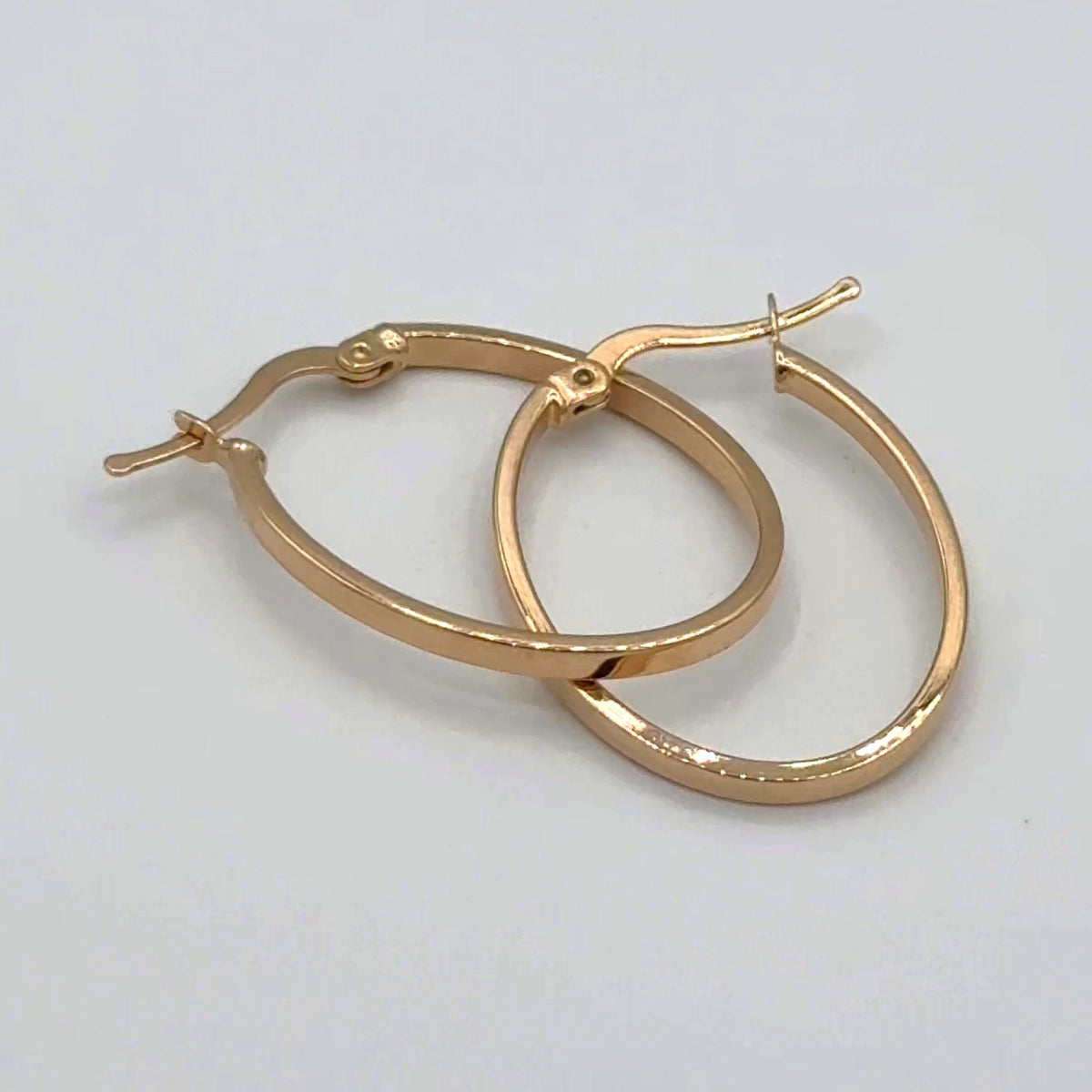 Boucles d'Oreilles Créoles Fines Or Rose – or 18 carats | Tariki