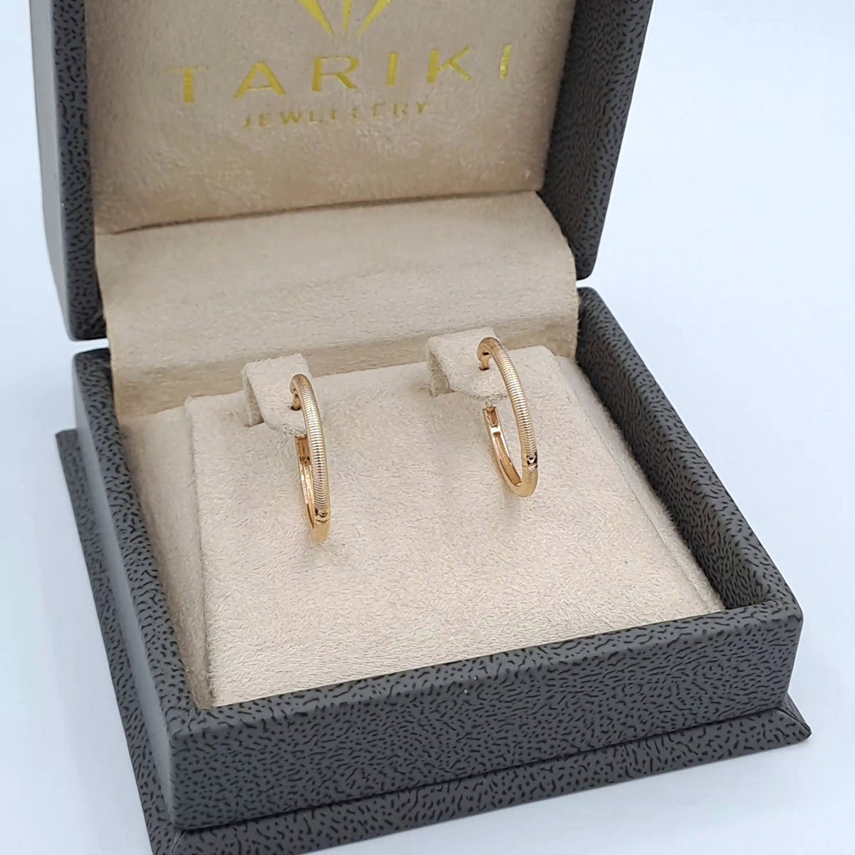 Boucles d'Oreilles Créoles Fines Or Rose – or 18 carats | Tariki