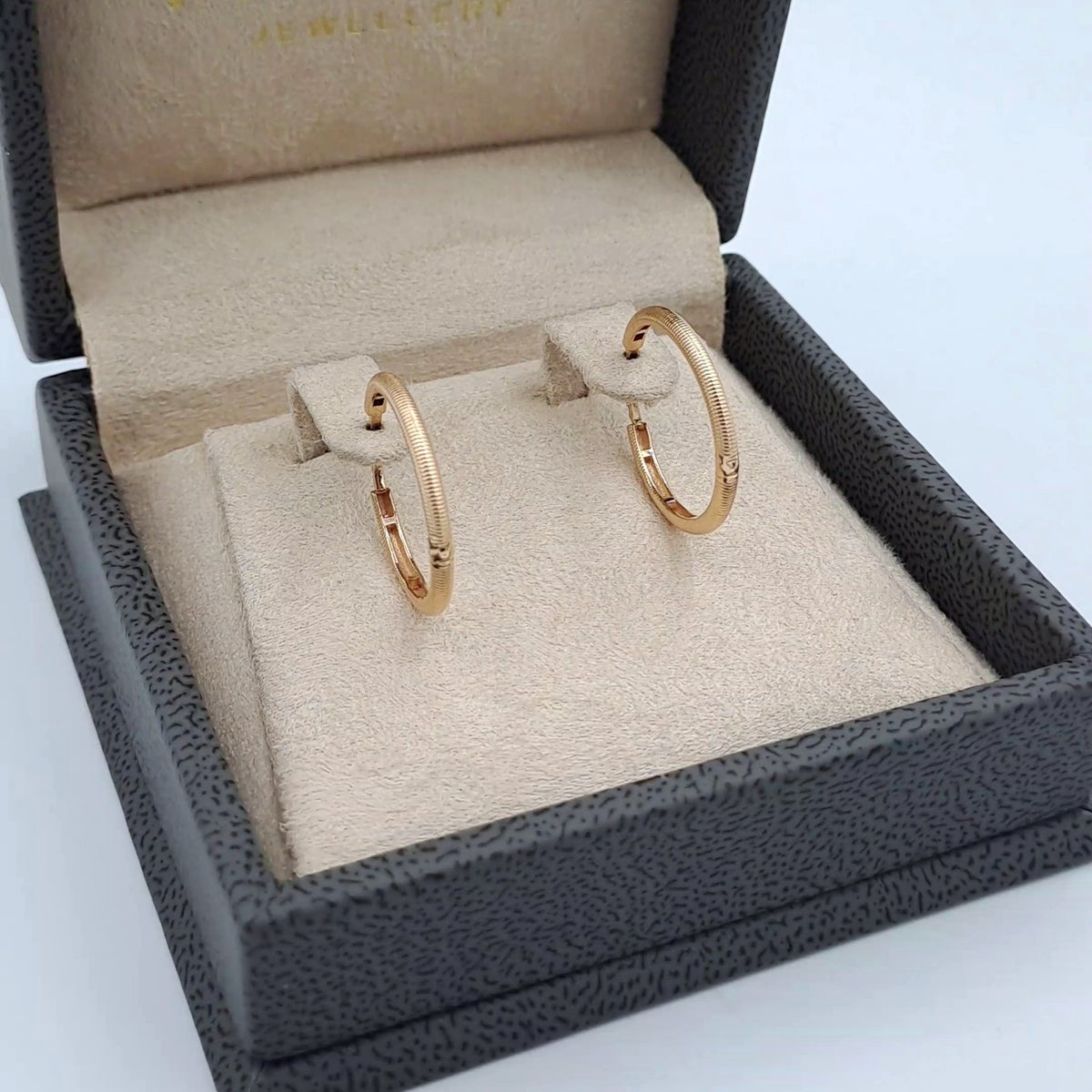 Boucles d'Oreilles Créoles Fines Or Rose – or 18 carats | Tariki