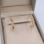 Boucles d'Oreilles Créoles Or Rose - Serties, Motif Clash – or 18 carats | Tariki