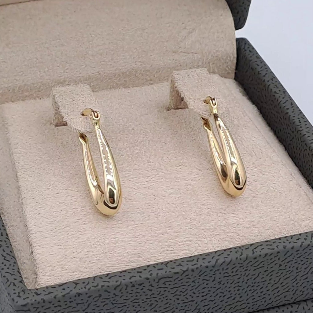 Boucles d'Oreilles Créoles Ovales Bombées Or Rose – or 18 carats | Tariki