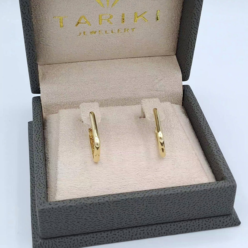 Boucles d'Oreilles Créoles Ovales Or Jaune – or 18 carats | Tariki