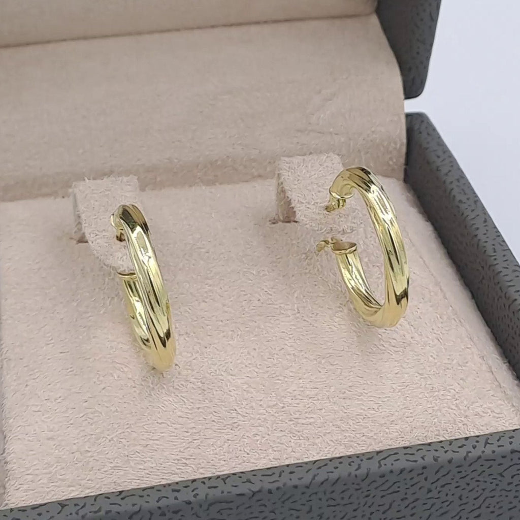 Boucles d'Oreilles Créoles Torsadées Or Jaune – or 18 carats | Tariki