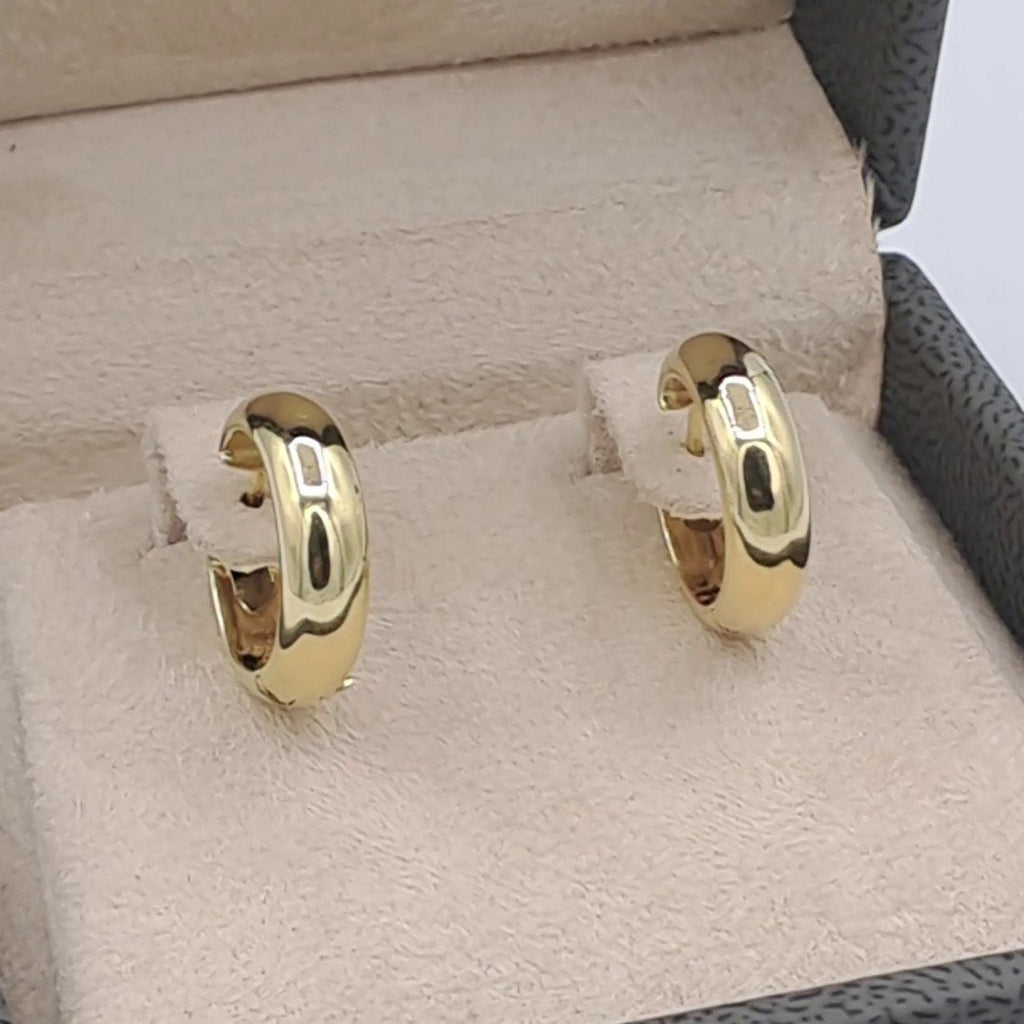 Boucles d'Oreilles Mini Créoles Bombées Or Jaune – or 18 carats | Tariki