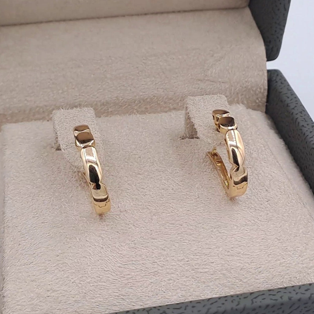 Boucles d'Oreilles Mini Créoles Ciselées Or Rose – or 18 carats | Tariki