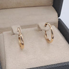 Boucles d'Oreilles Mini Créoles Ciselées Or Rose – or 18 carats | Tariki