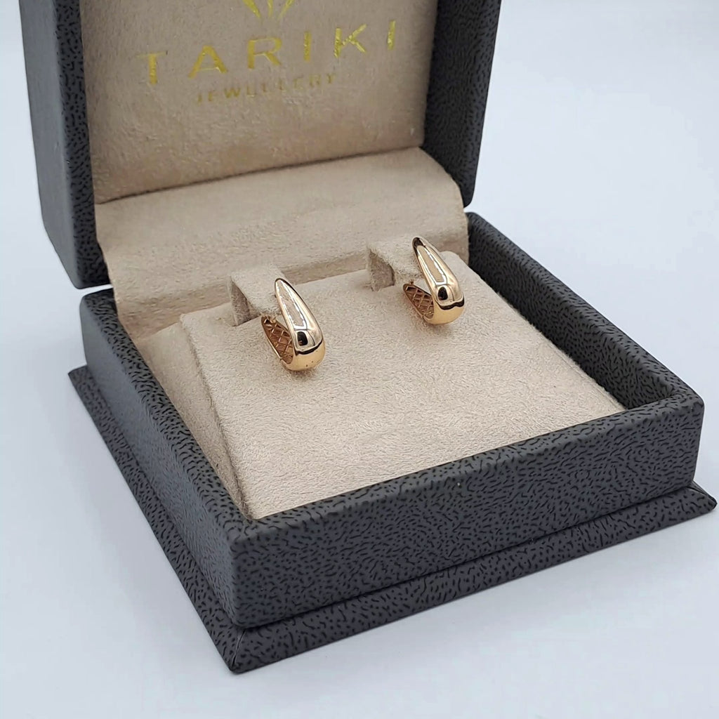 Boucles d'Oreilles Mini Créoles Lisses Or Rose – or 18 carats | Tariki