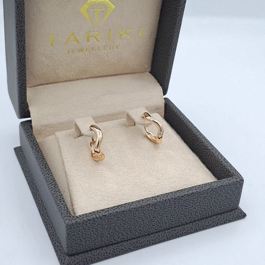 Boucles d'Oreilles Mini Créoles Lisses Or Rose – or 18 carats | Tariki