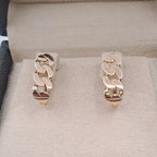 Boucles d'Oreilles Mini Créoles Maille Cubaine Or Rose – or 18 carats | Tariki