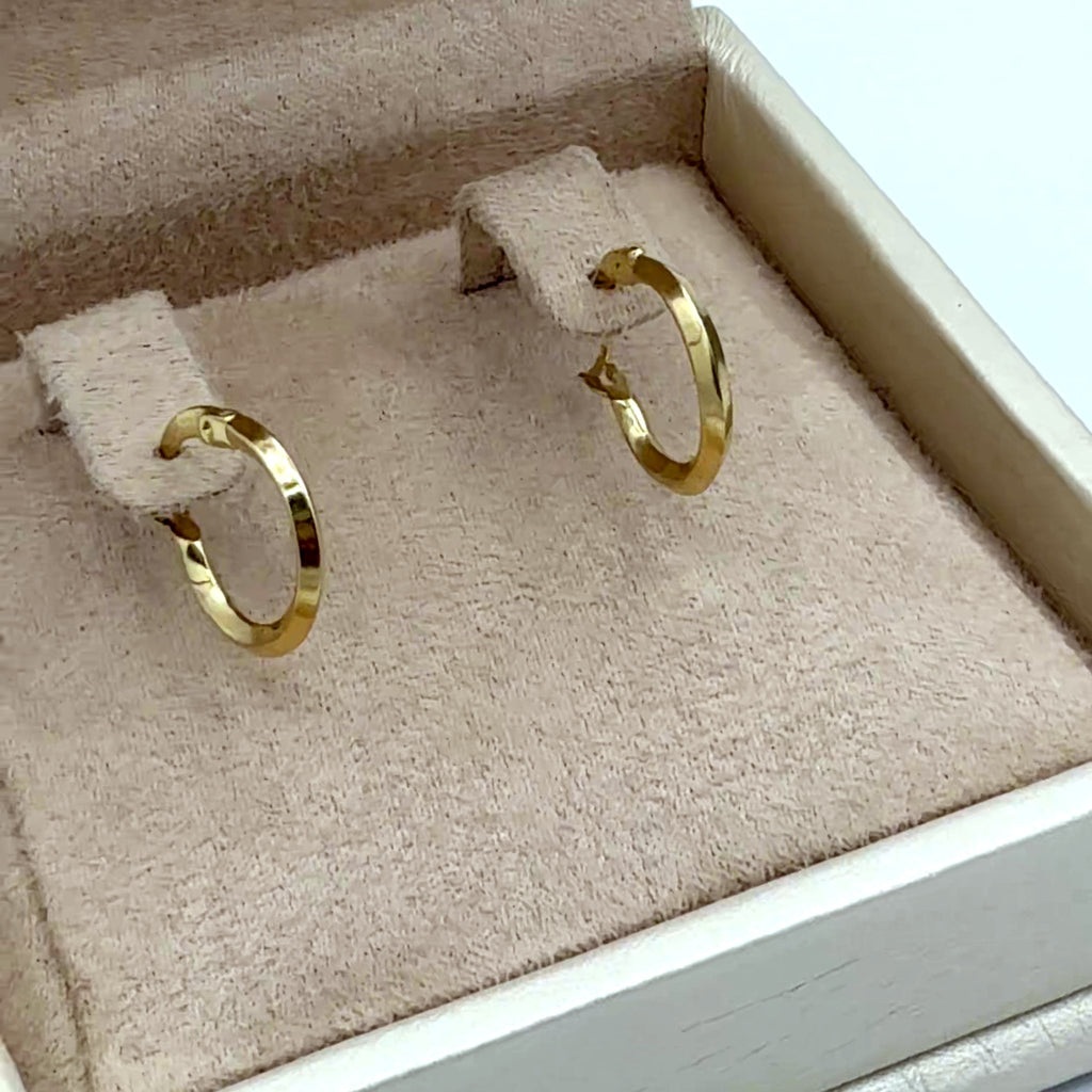 Boucles d'Oreilles Mini Créoles Or Jaune – or 18 carats | Tariki