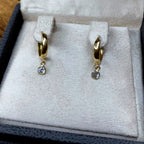 Boucles d'Oreilles Mini Créoles Or Jaune - Pampilles Serties – or 18 carats | Tariki