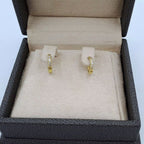 Boucles d'Oreilles Mini Créoles Or Jaune - Serties de Pierres – or 18 carats | Tariki
