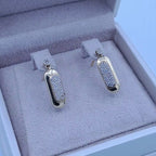 Boucles d'Oreilles Mini Créoles Or Jaune - Serties de Pierres – or 18 carats | Tariki