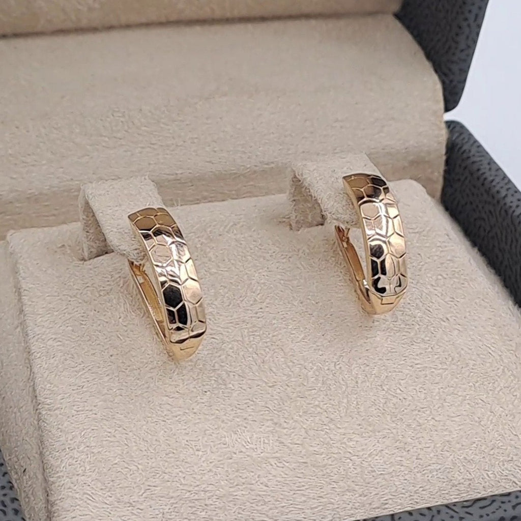 Boucles d'Oreilles Mini Créoles Serpent Or Rose – or 18 carats | Tariki