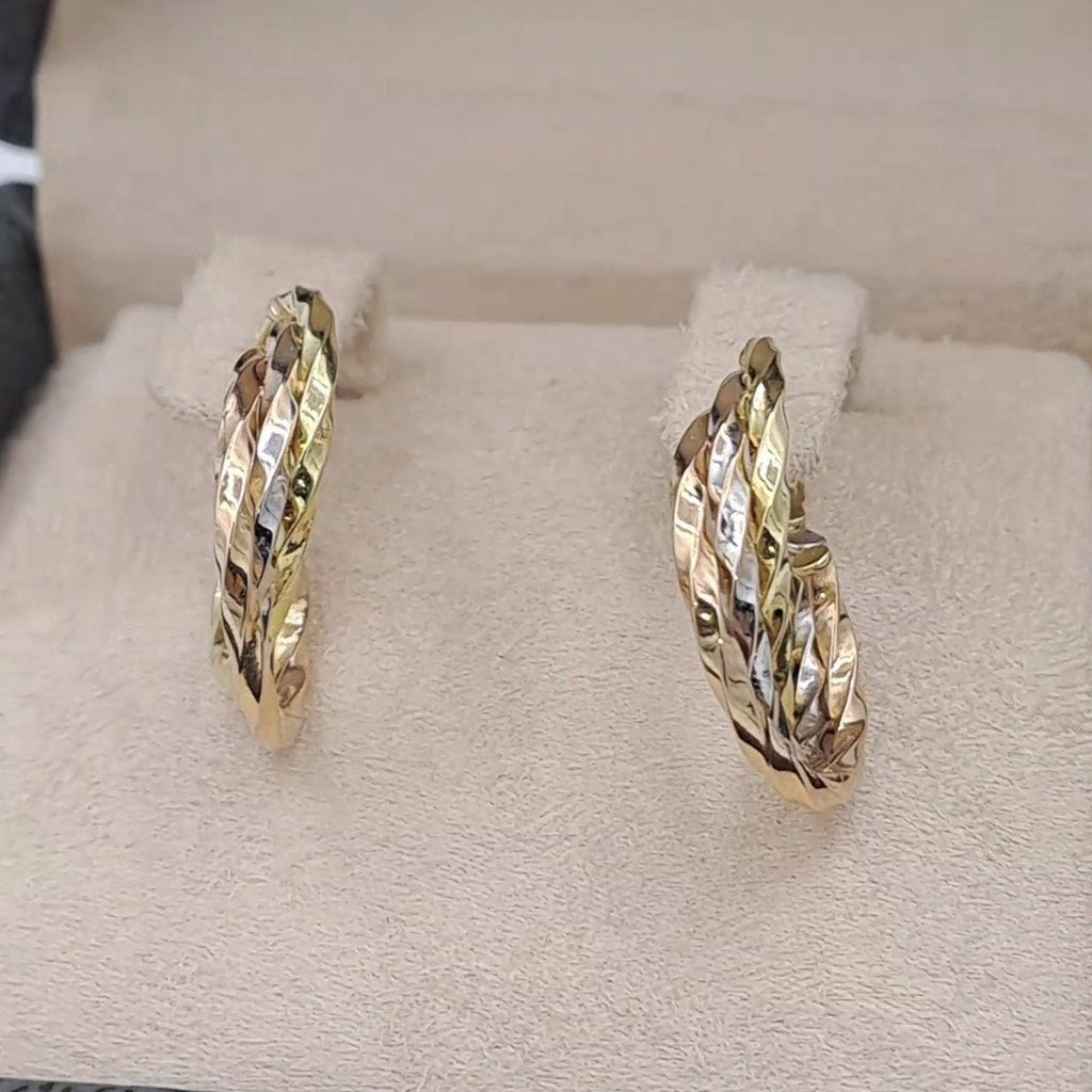 Boucles d'Oreilles Mini Créoles Torsadées Or Jaune – or 18 carats | Tariki