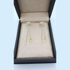 Boucles d'Oreilles Pendantes Chaînettes Trèfles Or Jaune – or 18 carats | Tariki