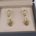 Boucles d'Oreilles Pendantes Gouttes Beldi Ajourées Or Jaune – or 18 carats | Tariki