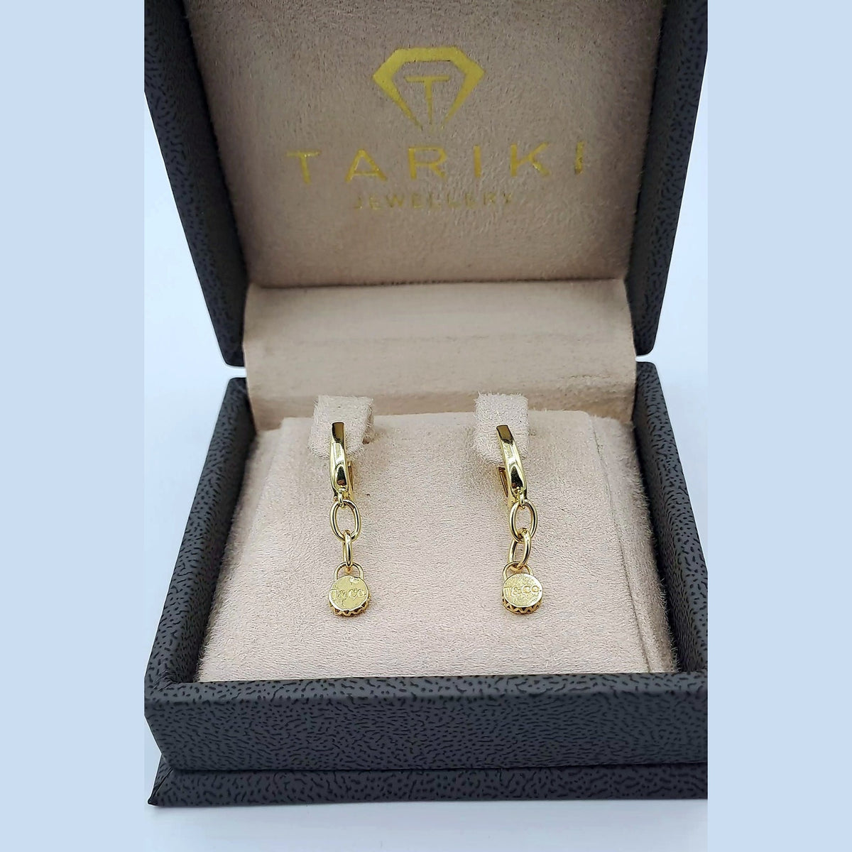 Boucles d'Oreilles Pendantes Or Jaune - Médailles Rondes – or 18 carats | Tariki
