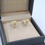 Boucles d'Oreilles Puces Boules Diamantées Or Jaune – or 18 carats | Tariki
