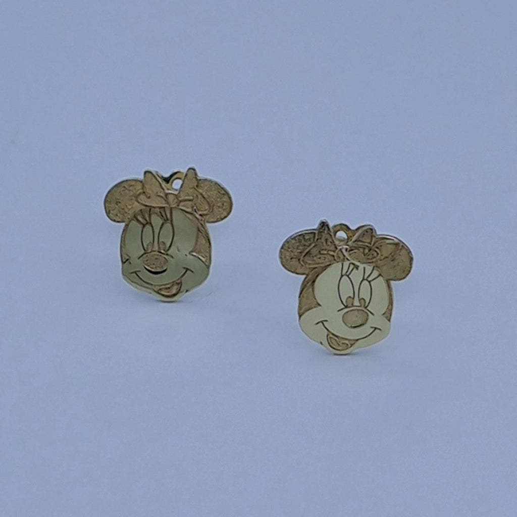 Boucles d'Oreilles Puces Mickey Or Jaune – or 18 carats | Tariki