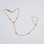 Bracelet-Bague Or Rose - Chaîne d'Annulaire, Pierres en Station – or 18 carats | Tariki