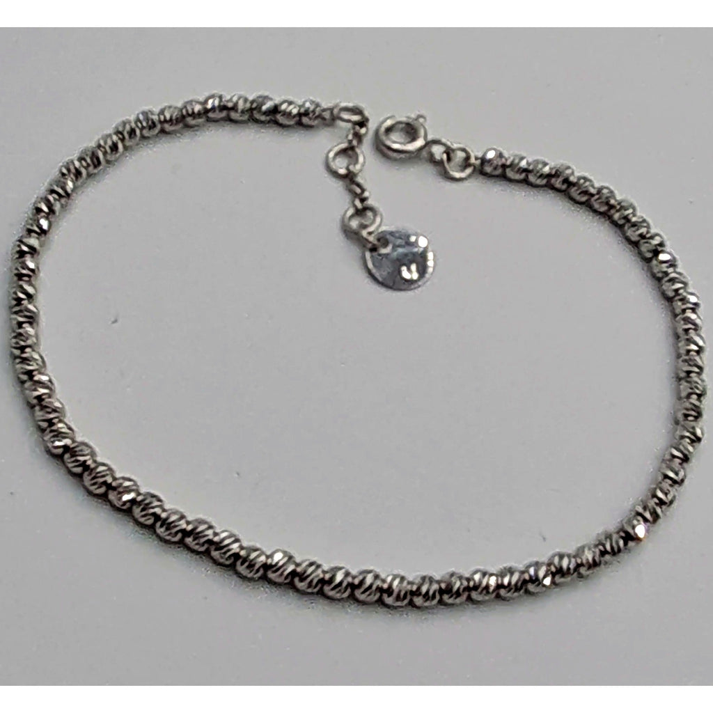 Bracelet Boules Facettées Or Blanc – or 18 carats | Tariki