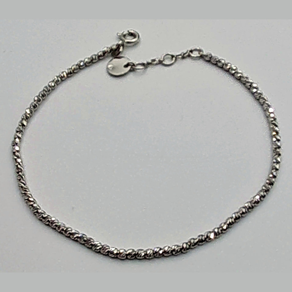 Bracelet Boules Facettées Or Blanc – or 18 carats | Tariki