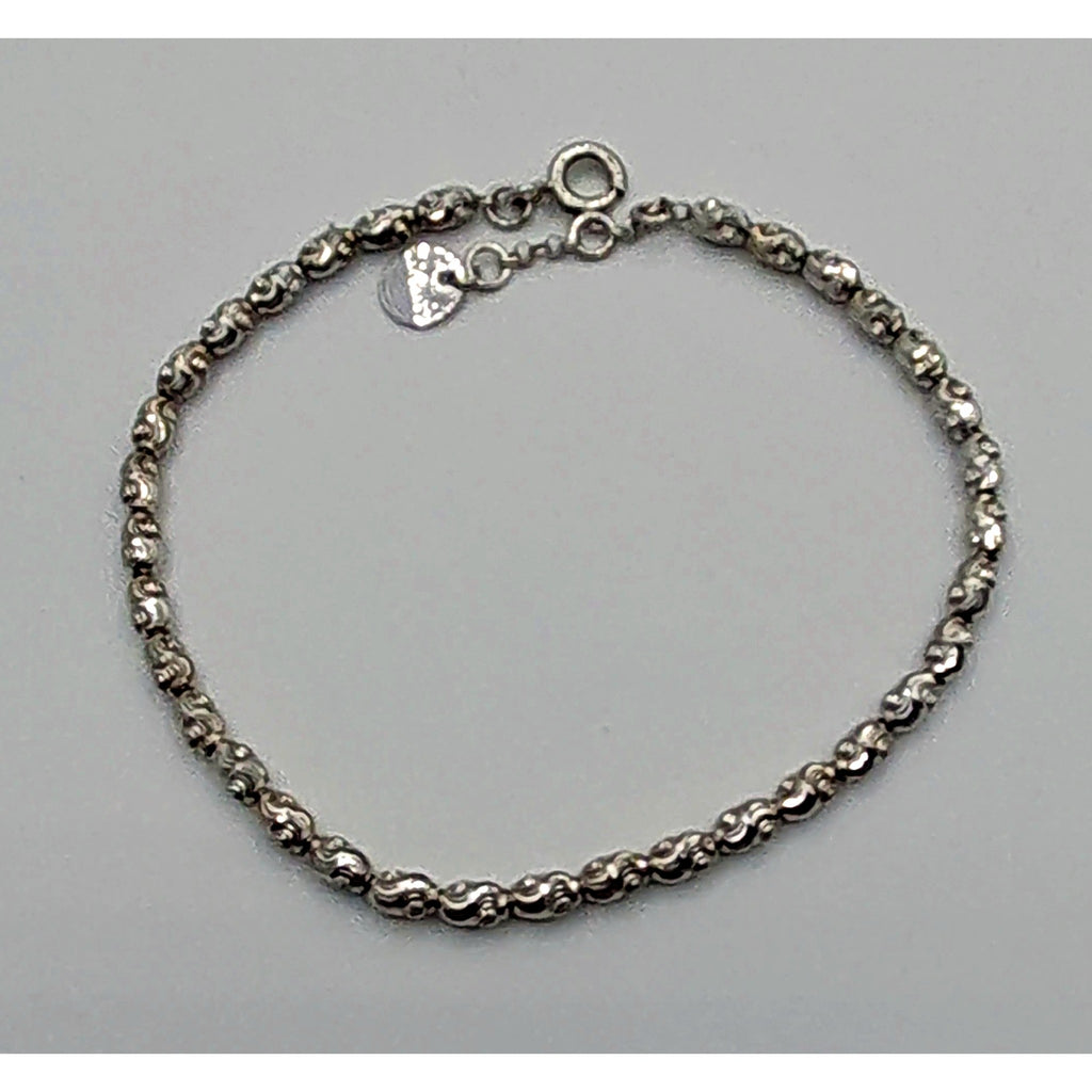 Bracelet Boules Facettées Or Blanc – or 18 carats | Tariki