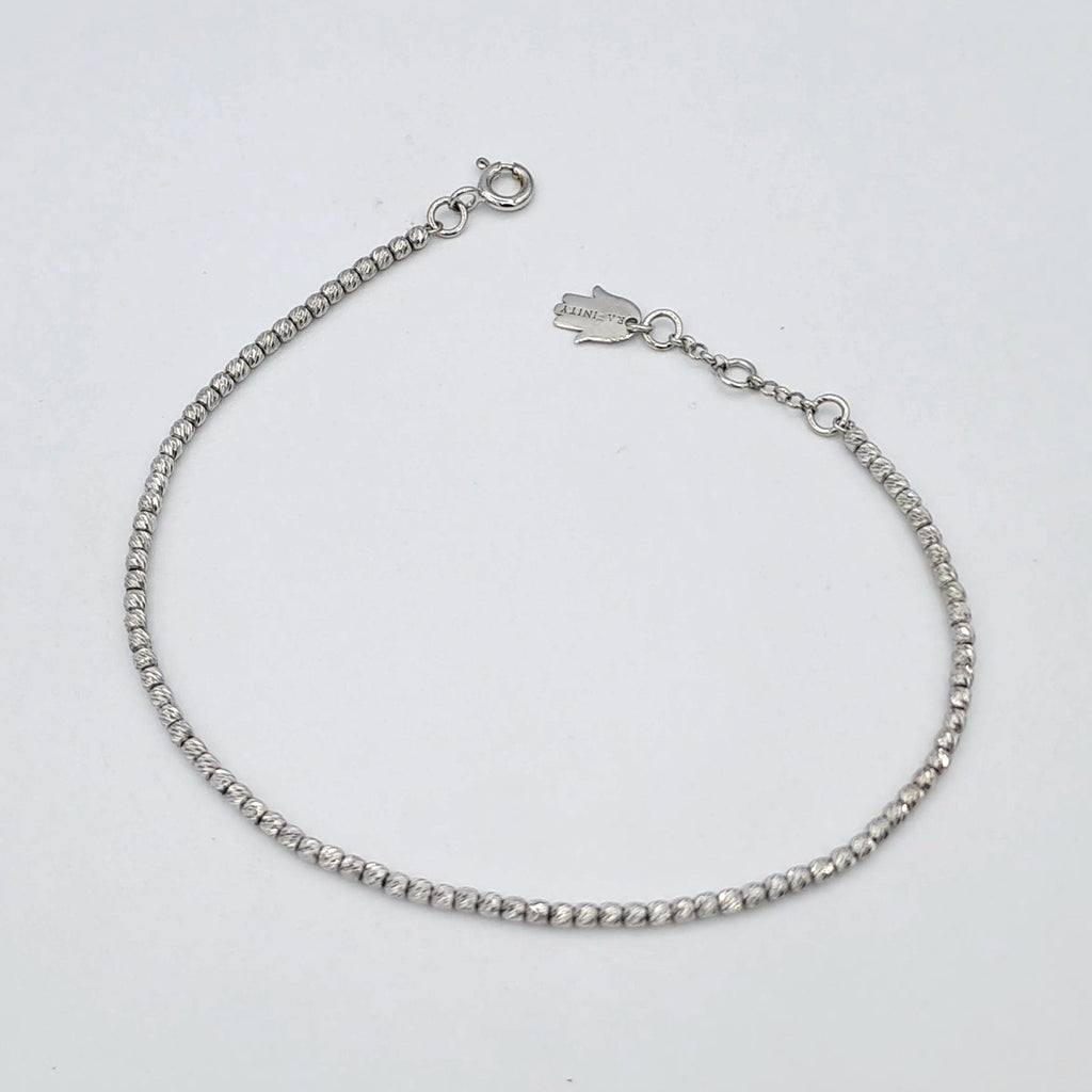 Bracelet Boules Facettées Or Blanc – or 18 carats | Tariki