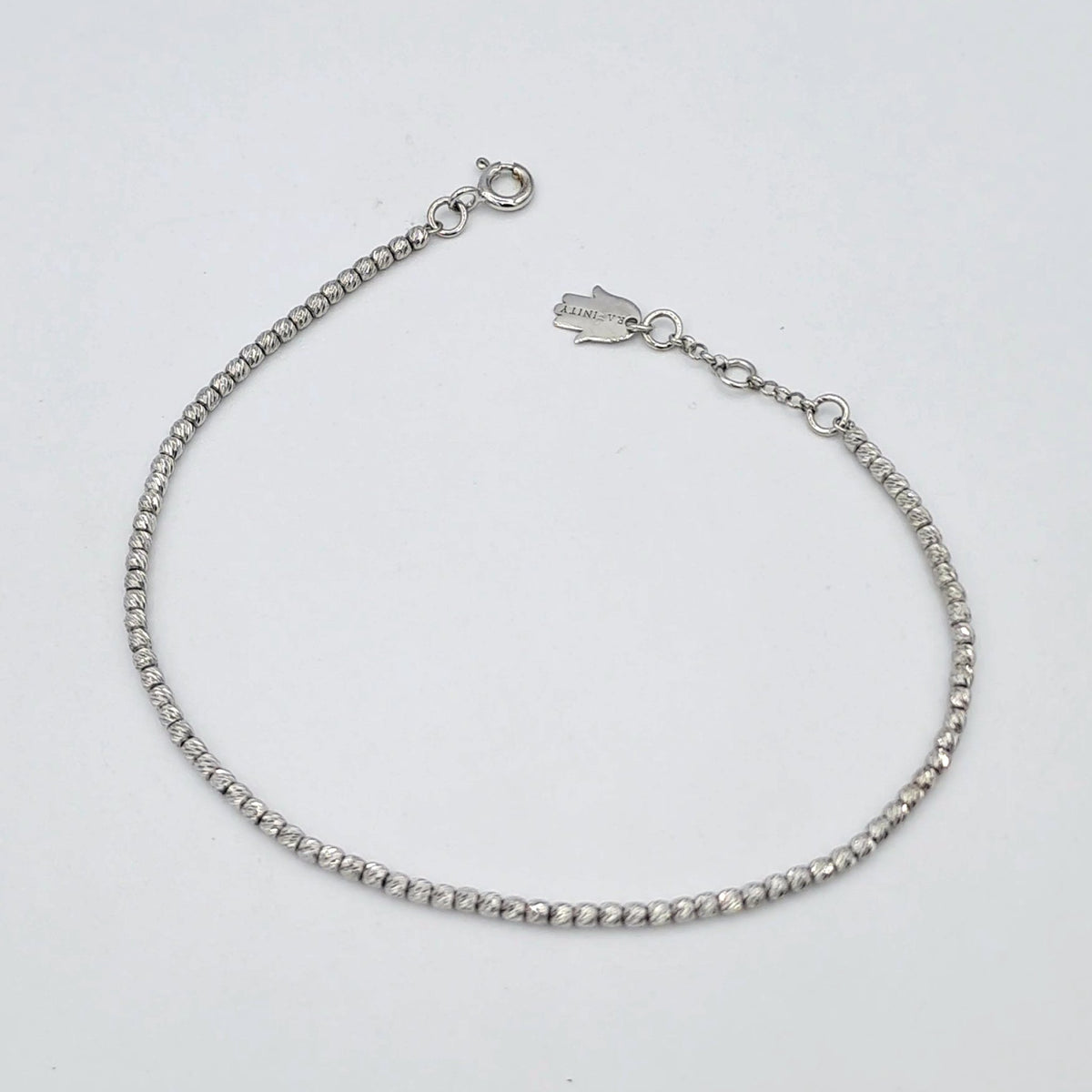 Bracelet Boules Facettées Or Blanc – or 18 carats | Tariki