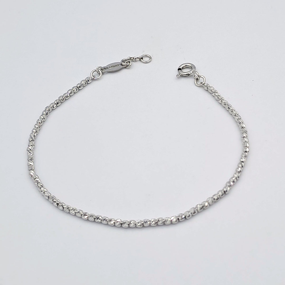 Bracelet Boules Facettées Or Blanc – or 18 carats | Tariki
