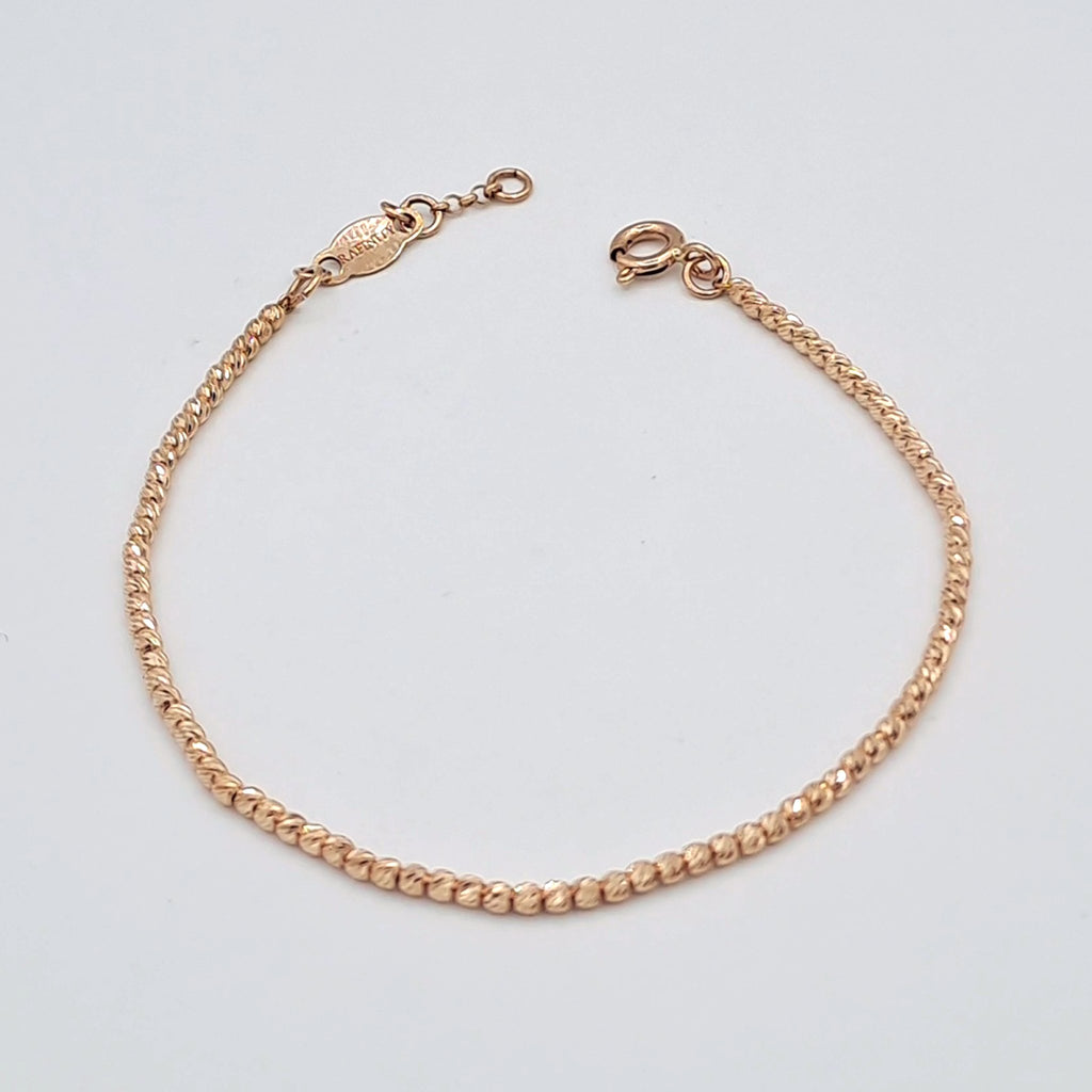 Bracelet Boules Facettées Or Rose – or 18 carats | Tariki