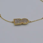 Bracelet Chaîne Or Jaune - Motif Pavé de Pierres – or 18 carats | Tariki
