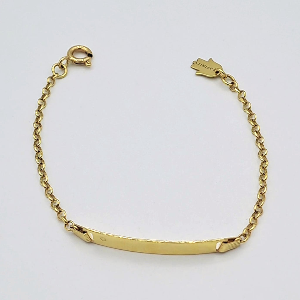 Bracelet Chaîne Or Jaune - Plaque à Graver – or 18 carats | Tariki
