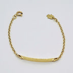 Bracelet Chaîne Or Jaune - Plaque à Graver – or 18 carats | Tariki