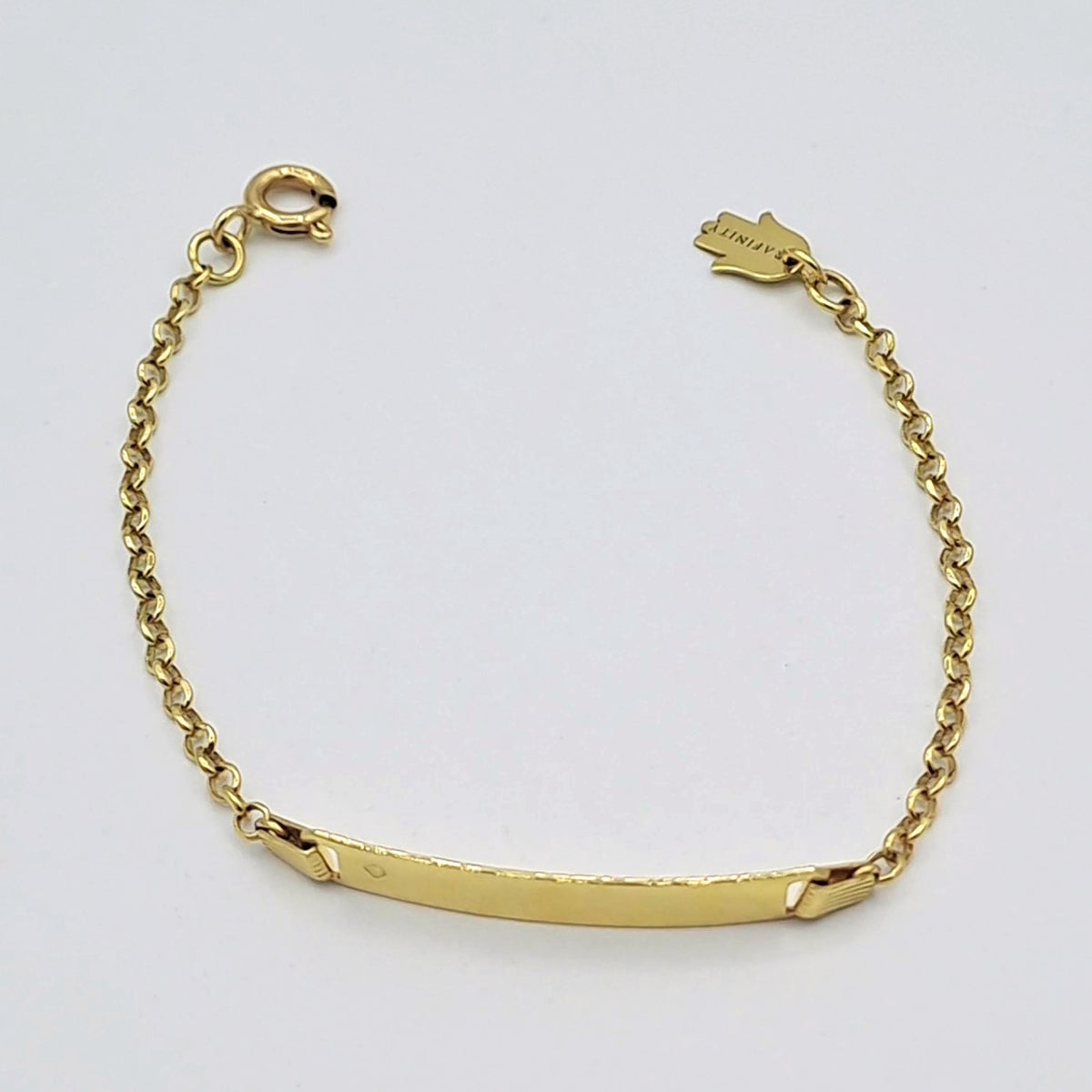 Bracelet Chaîne Or Jaune - Plaque à Graver – or 18 carats | Tariki