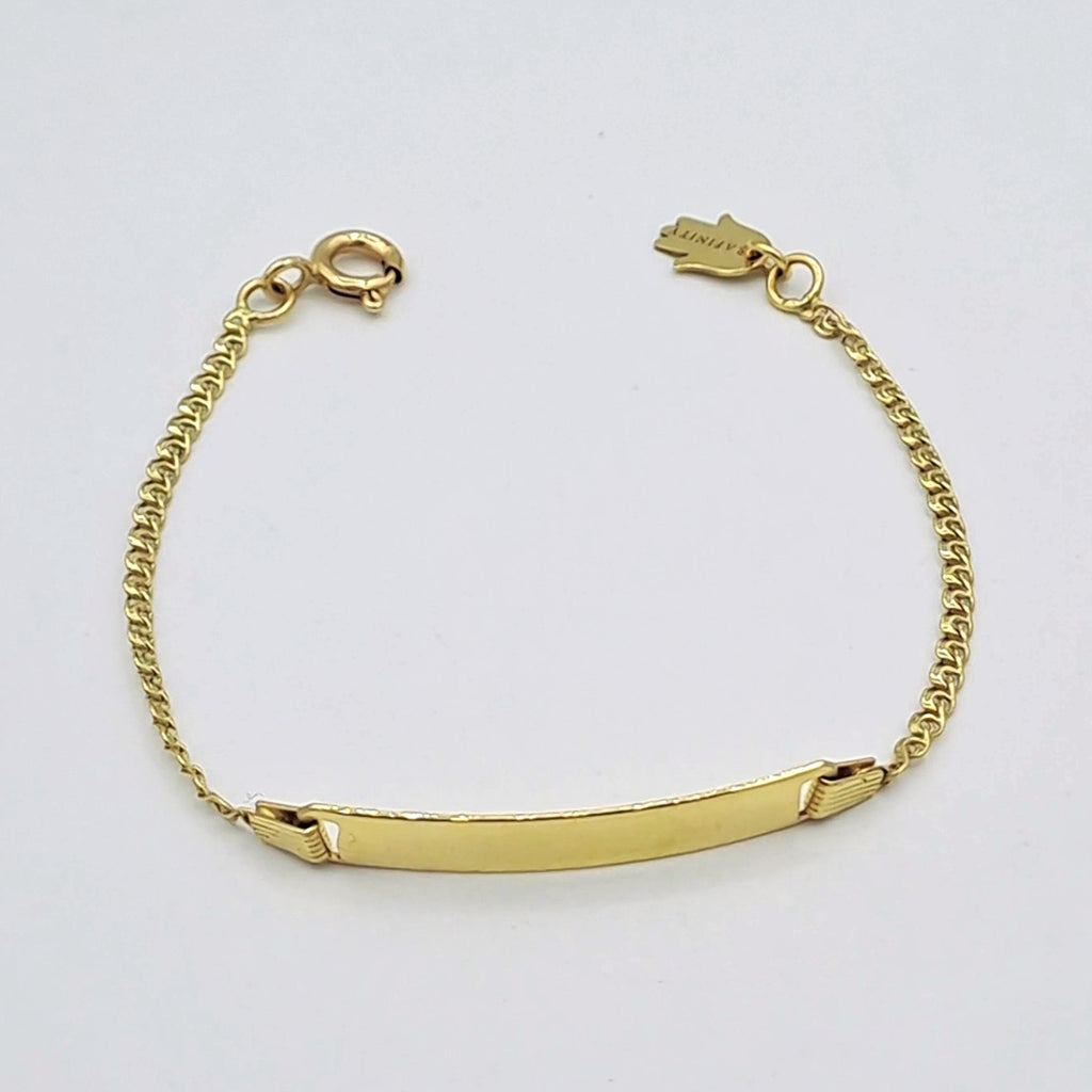 Bracelet Chaîne Or Jaune - Plaque à Graver – or 18 carats | Tariki