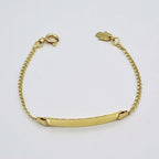 Bracelet Chaîne Or Jaune - Plaque à Graver – or 18 carats | Tariki