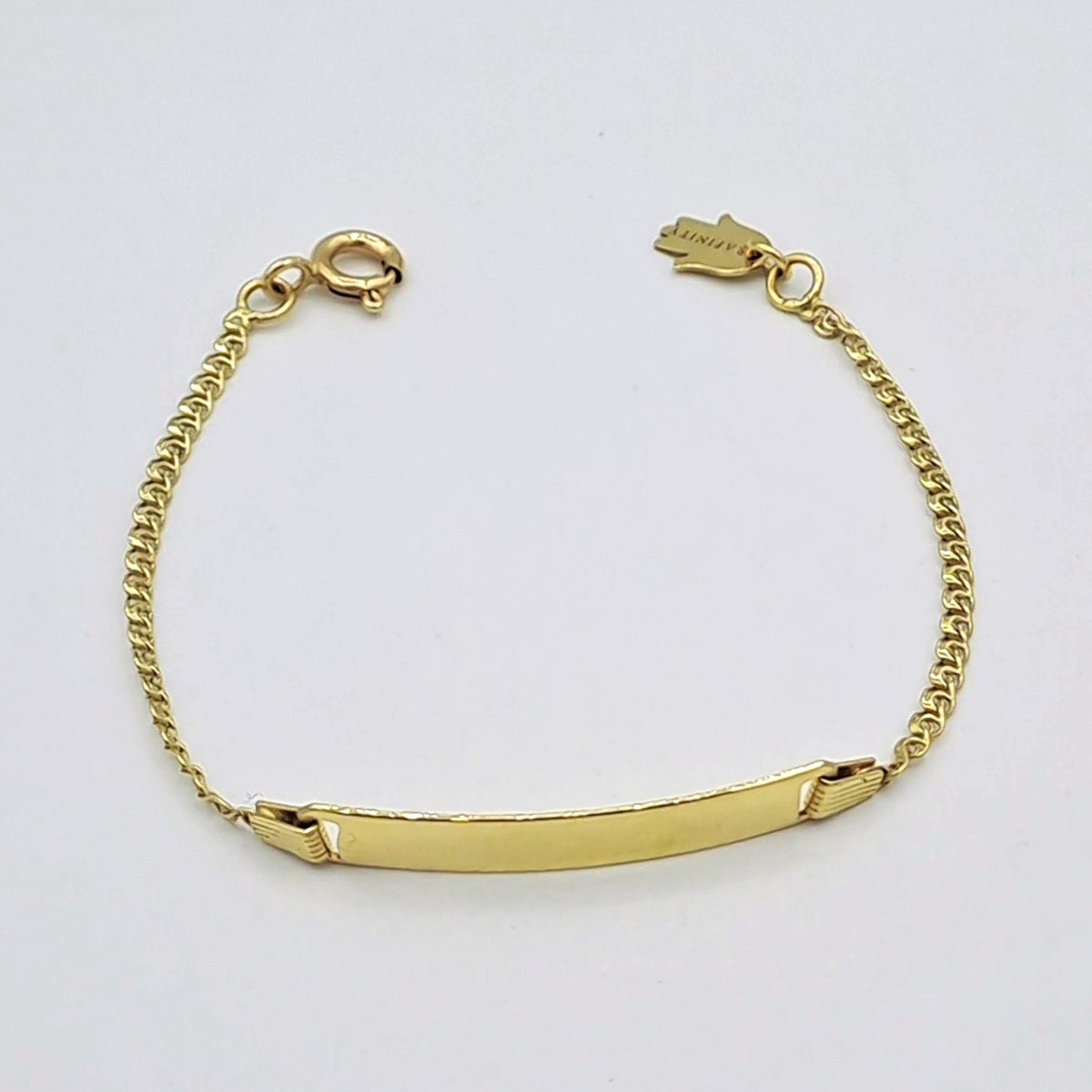 Bracelet Chaîne Or Jaune - Plaque à Graver – or 18 carats | Tariki