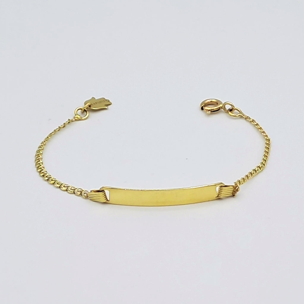 Bracelet Chaîne Or Jaune - Plaque à Graver – or 18 carats | Tariki