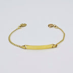 Bracelet Chaîne Or Jaune - Plaque à Graver – or 18 carats | Tariki
