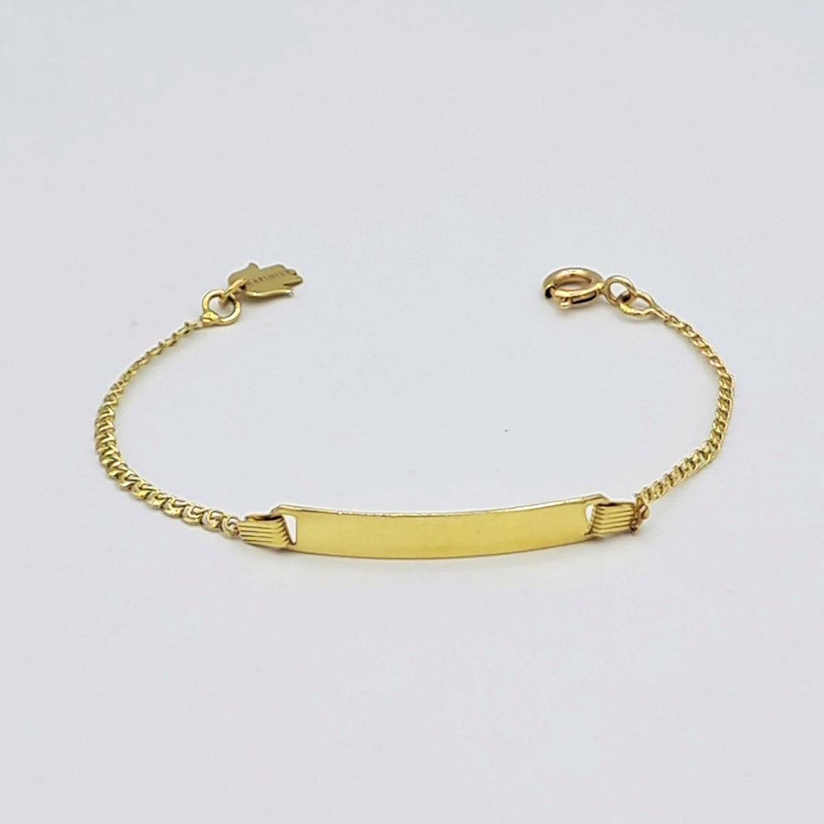 Bracelet Chaîne Or Jaune - Plaque à Graver – or 18 carats | Tariki