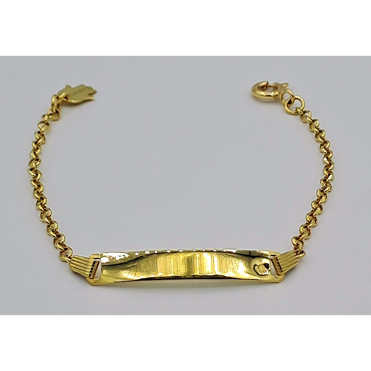 Bracelet Chaîne Or Jaune - Plaque à Graver – or 18 carats | Tariki