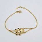 Bracelet Chaîne Or Jaune - Tête de Mort Sertie de Pierres – or 18 carats | Tariki