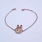 Bracelet Chaîne Or Rose - Chaton Kitty Serti – or 18 carats | Tariki