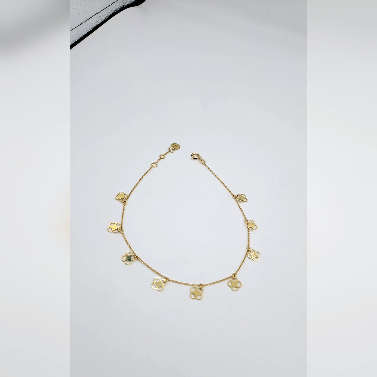 Bracelet de Cheville Or Jaune - Pampilles Fleurs Ajourées – or 18 carats | Tariki